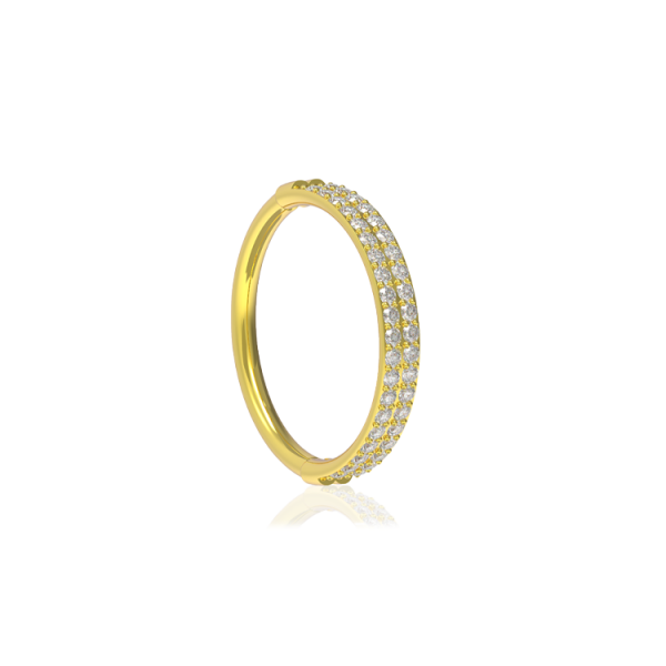 Chirurgenstahl 316L – Conch Segmentring-Clicker mit Premium-Zirkonia & PVD-Beschichtung 