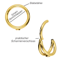 Chirurgenstahl 316L – Segmentring-Clicker mit eingefasstem Zirkonia & PVD-Beschichtung