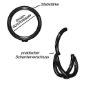 Chirurgenstahl 316L – Segmentring-Clicker mit Zirkonia & PVD-Beschichtung 