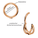 Chirurgenstahl 316L – Segmentring-Clicker mit eingefassten Zirkonia & PVD-Beschichtung