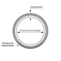 Chirurgenstahl 316L – Segmentring Clicker mit eingefassten Zirkonia