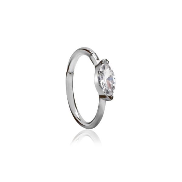 Chirurgenstahl 316L – Conch Segmentring-Clicker mit eingefassten Zirkonia