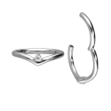 Chirurgenstahl 316L – Conch Segmentring-Clicker mit eingefassten Premium-Zirkonia