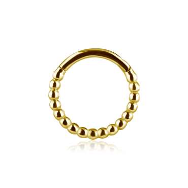 CoCr NF - Conch-Segmentring-Clicker Kugeln & PVD-Beschichtung