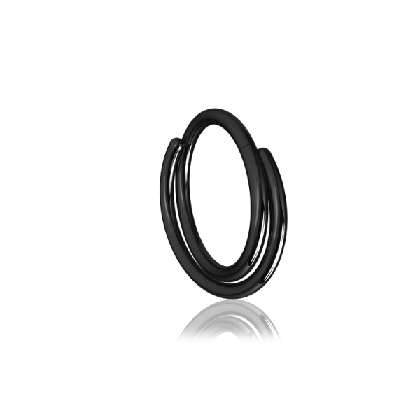 Chirurgenstahl 316L – Conch Segmentring Clicker mit überkreuzten & PVD-Beschichtung  