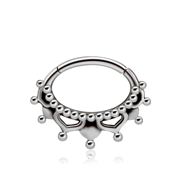 Chirurgenstahl 316L – Ovaler Segmentring Clicker Design