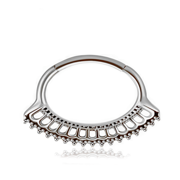 Chirurgenstahl 316L – Ovaler Segmentring Clicker Design