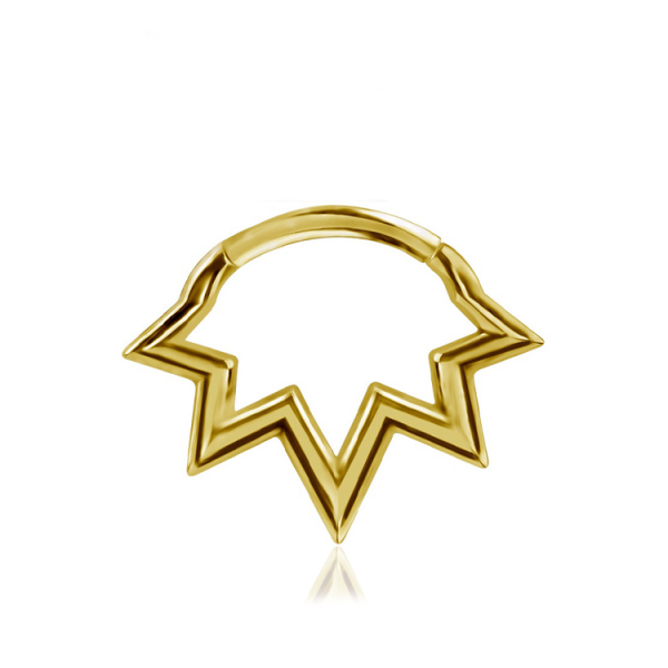 Chirurgenstahl 316L – Ovaler Segmentring Clicker Design mit PVD - Beschichtung