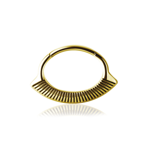 Chirurgenstahl 316L – Ovaler Segmentring Clicker Design mit PVD - Beschichtung