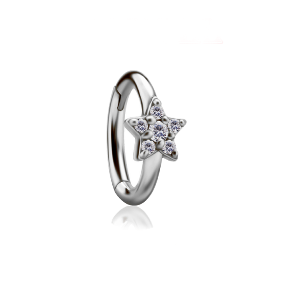 CoCr NF – Rook Segmentring Clicker oval mit eingefassten Premium-Zirkonia