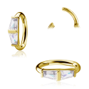 CoCr NF – Rook Segmentring Clicker oval mit eingefassten Premium-Zirkonia & PVD-Beschichtung 