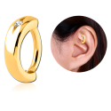 Chirurgenstahl 316L – Rook Segmentring Clicker oval mit eingefassten Premium-Zirkonia & PVD-Beschichtung 