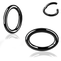  Chirurgenstahl 316L – Rook Segmentring Clicker mit rundem Profil & PVD-Beschichtung 
