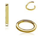  Chirurgenstahl 316L – Rook Segmentring Clicker mit rundem Profil & PVD-Beschichtung 
