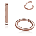  Chirurgenstahl 316L – Rook Segmentring Clicker mit rundem Profil & PVD-Beschichtung 