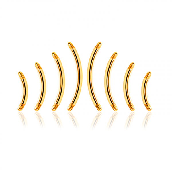 Titan G23 – Micro-Banane ohne Kugel mit PVD-Beschichtung 