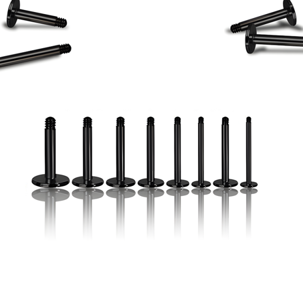 Chirurgenstahl 316L - Labret ohne Schraubkugeln und PVD-Beschichtung 