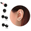 Chirurgenstahl 316L - Labret ohne Schraubkugeln und PVD-Beschichtung 