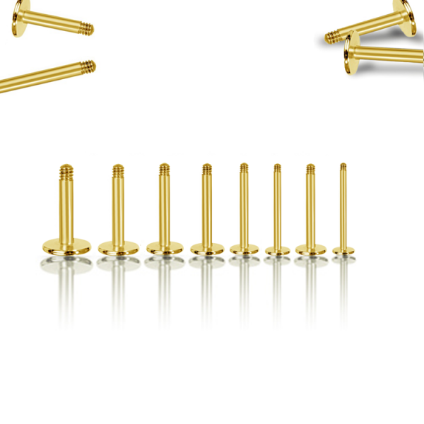 Chirurgenstahl 316L - Labret ohne Schraubkugeln & PVD-Beschichtung