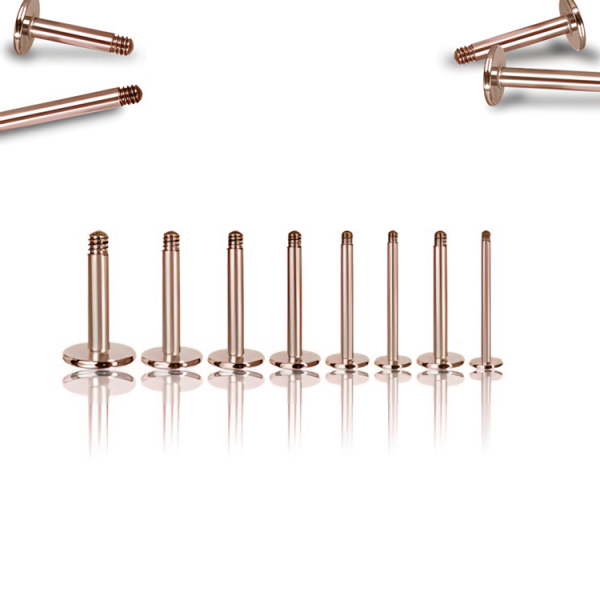 Chirurgenstahl 316L - Labret ohne Schraubkugeln und PVD-Beschichtung 