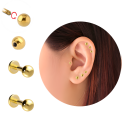 Chirurgenstahl 316L – Micro Labret mit Schraubkugeln & PVD-Beschichtung