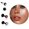 Chirurgenstahl 316L – Micro Labret mit Premium-Kristall und PVD-Beschichtung