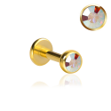 Chirurgenstahl 316L – Micro Labret mit Premium-Kristall und PVD-Beschichtung