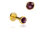 Chirurgenstahl 316L – Micro Labret mit Premium-Kristall und PVD-Beschichtung