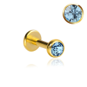 Chirurgenstahl 316L – Micro Labret mit Premium-Kristall und PVD-Beschichtung