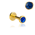 Chirurgenstahl 316L – Micro Labret mit Premium-Kristall und PVD-Beschichtung