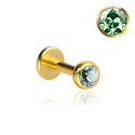Chirurgenstahl 316L – Micro Labret mit Premium-Kristall und PVD-Beschichtung
