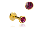 Chirurgenstahl 316L – Micro Labret mit Premium-Kristall und PVD-Beschichtung