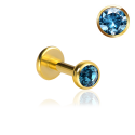 Chirurgenstahl 316L – Micro Labret mit Premium-Kristall und PVD-Beschichtung