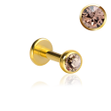 Chirurgenstahl 316L – Micro Labret mit Premium-Kristall und PVD-Beschichtung