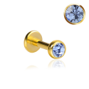 Chirurgenstahl 316L – Micro Labret mit Premium-Kristall und PVD-Beschichtung