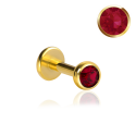 Chirurgenstahl 316L – Micro Labret mit Premium-Kristall und PVD-Beschichtung