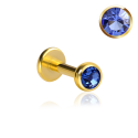 Chirurgenstahl 316L – Micro Labret mit Premium-Kristall und PVD-Beschichtung