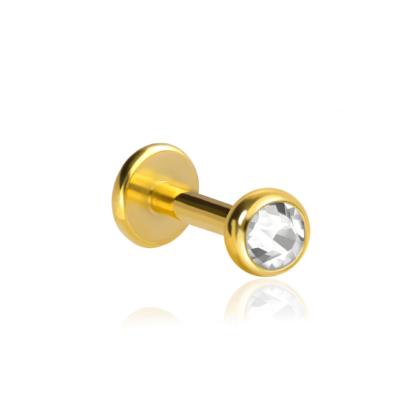 Chirurgenstahl 316L – Micro Labret mit Premium-Kristall und PVD-Beschichtung
