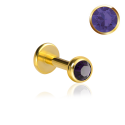 Chirurgenstahl 316L – Micro Labret mit Premium-Kristall und PVD-Beschichtung