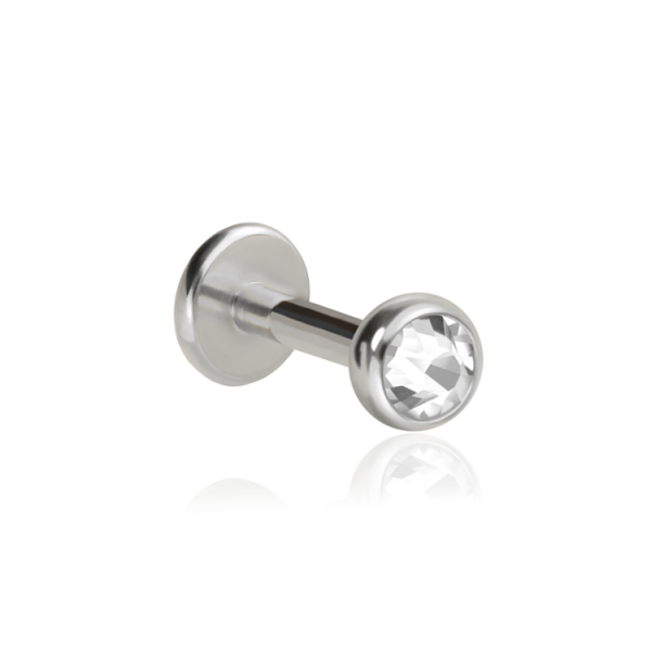 Chirurgenstahl 316L – Micro Labret mit Premium-Kristall und PVD-Beschichtung