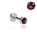Chirurgenstahl 316L – Micro Labret mit Premium-Kristall und PVD-Beschichtung