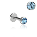 Chirurgenstahl 316L – Micro Labret mit Premium-Kristall und PVD-Beschichtung
