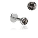 Chirurgenstahl 316L – Micro Labret mit Premium-Kristall und PVD-Beschichtung