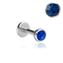 Chirurgenstahl 316L – Micro Labret mit Premium-Kristall und PVD-Beschichtung