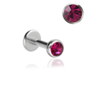 Chirurgenstahl 316L – Micro Labret mit Premium-Kristall und PVD-Beschichtung