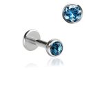 Chirurgenstahl 316L – Micro Labret mit Premium-Kristall und PVD-Beschichtung