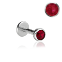 Chirurgenstahl 316L – Micro Labret mit Premium-Kristall und PVD-Beschichtung