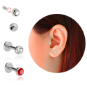 Chirurgenstahl 316L – Micro Labret mit Premium-Kristall und PVD-Beschichtung