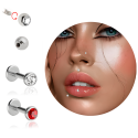 Chirurgenstahl 316L – Micro Labret mit Premium-Kristall und PVD-Beschichtung