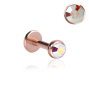 Chirurgenstahl 316L – Micro Labret mit Premium-Kristall und PVD-Beschichtung